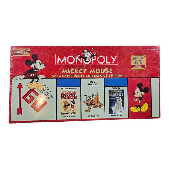 Disneyana - Mickey Mouse Monopoly 75th Anniversary Collector's Edition Sealed